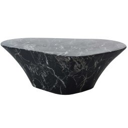 Marble Look salontafel ovaal zwart