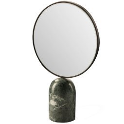 Mirror round marble green tafelspiegel