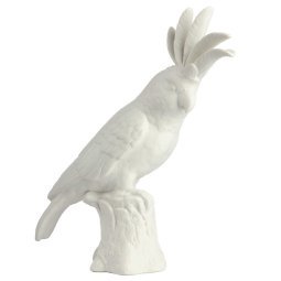 Statue Cockatoo woondecoratie wit