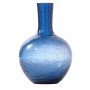 Crackled Glass Ball Body vaas S donkerblauw