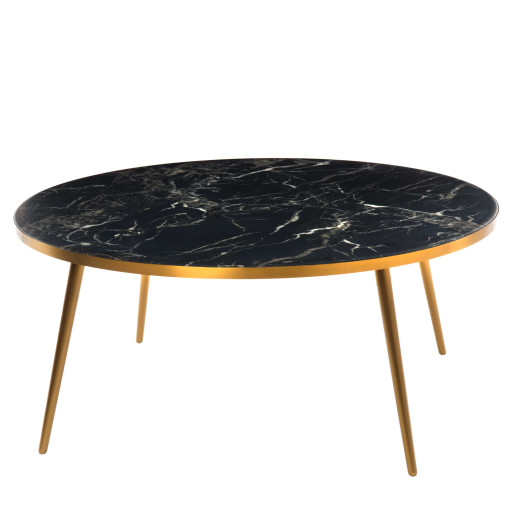 Marble Look salontafel 80 zwart