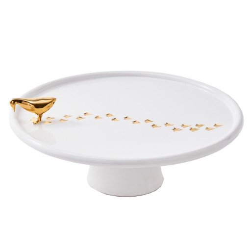 Walking Duck Plate dienblad Ø14,5 goud