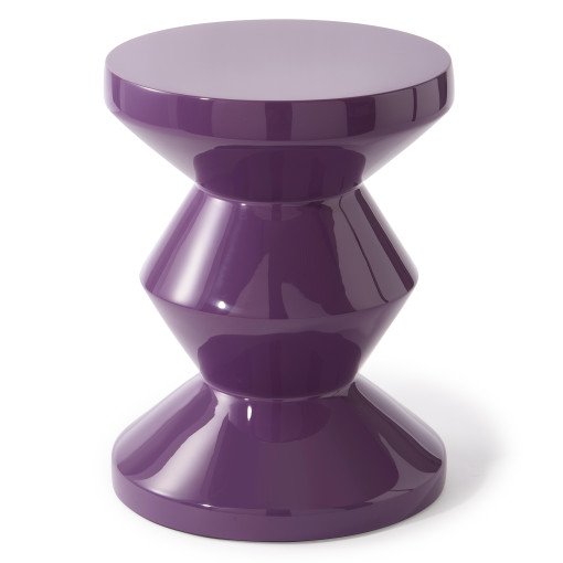 Zig Zag bijzettafel gelakt dark purple