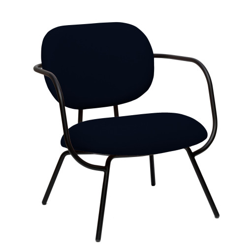 Pi fauteuil met armleuning zwart