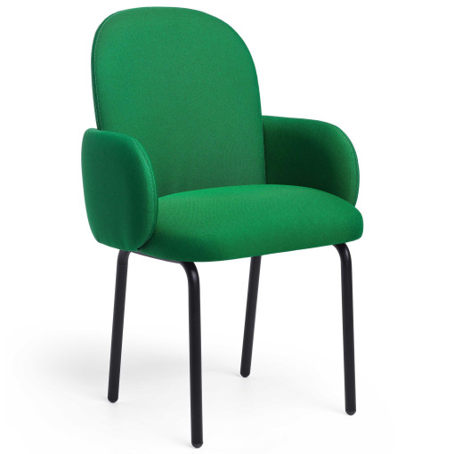 Dost stoel stalen onderstel Dark Green