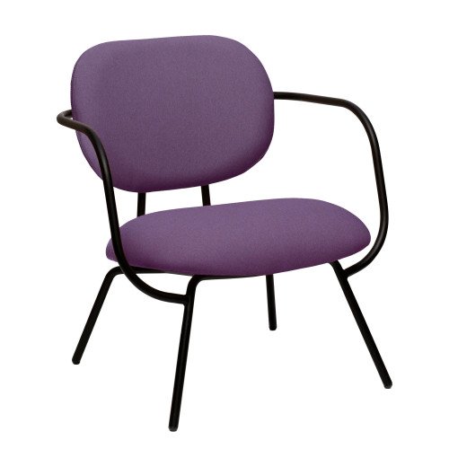 Pi fauteuil met armleuning paars