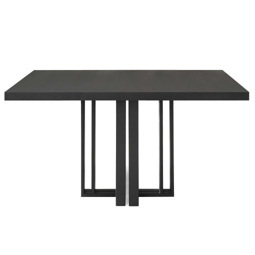 T2 tafel 140x140 Coal Black Eiken