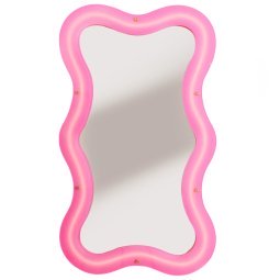 Supercurve Tiny Tall spiegel met verlichting medium 103x60 roze