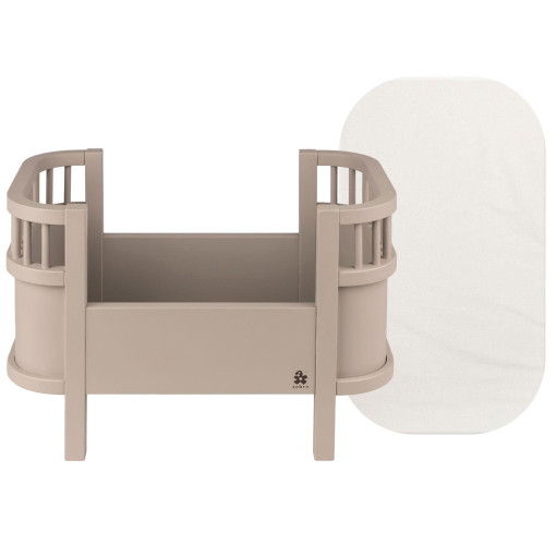 The Sebra poppenbed speelgoed Jetty Beige incl matras