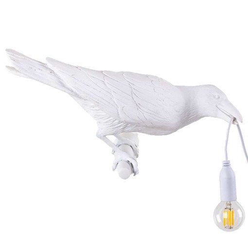 Bird Looking wandlamp rechts buiten wit