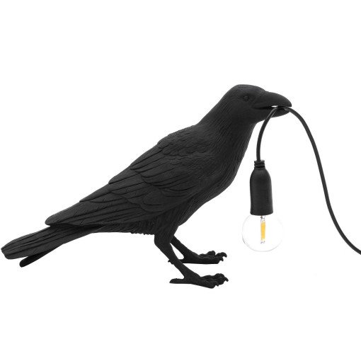 Bird Waiting tafellamp buiten zwart