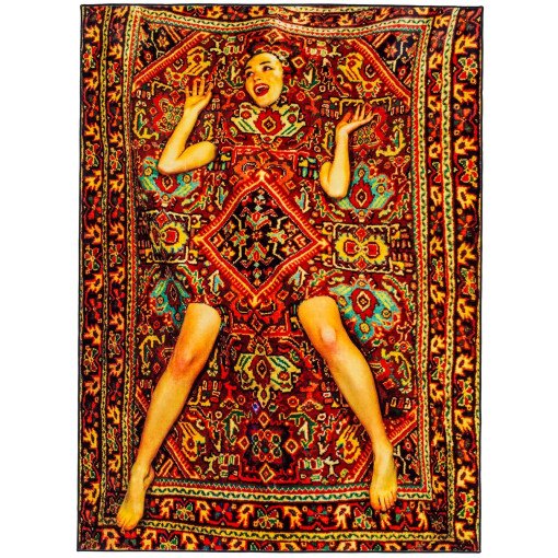 Toiletpaper vloerkleed 280x194 Lady on Carpet