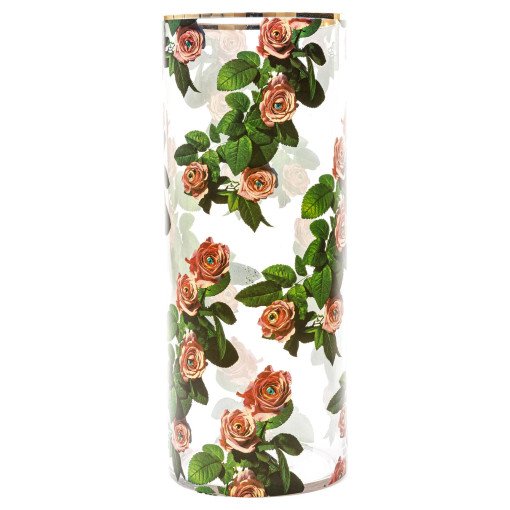 Toiletpaper Cylindrical vaas large Roses