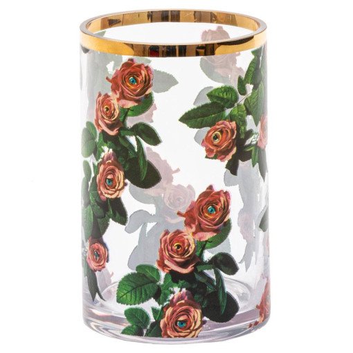 Toiletpaper Cylindrical vaas small Roses