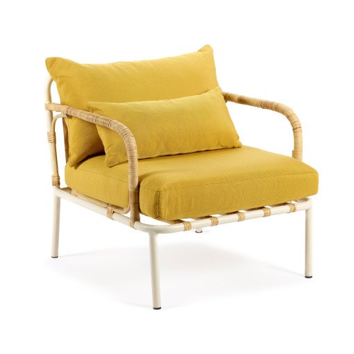 Capizzi by René Barba fauteuil wit/oker