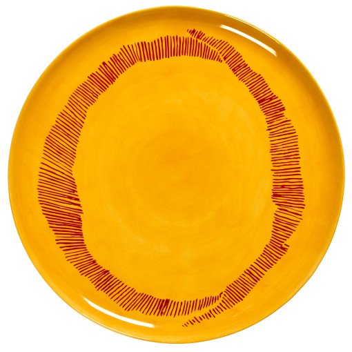 Feast by Ottolenghi schaal Ø35 yellow swirl stripes red