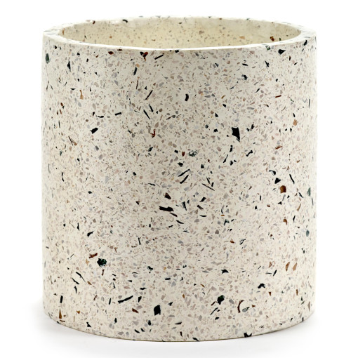 Urban Jungle by Marie Michielssen bloempot terrazzo large Ø25 white