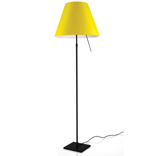 Costanza vloerlamp telescopisch met dimmer zwart/Smart Yellow