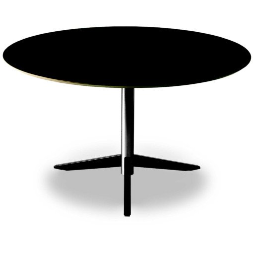 TE 06 Tafel Fenix zwart laminaat, chroom/zwart onderstel