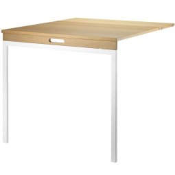 Klaptafel  78 x 96 cm eiken/wit