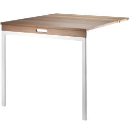 Klaptafel  78 x 96 cm walnoot/wit