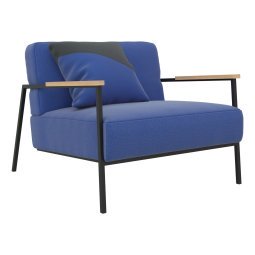 Co fauteuil met zwart frame Halling 65-754 armleuning hout