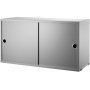 Kast met schuifdeur  78 x 30 x 42 cm grijs