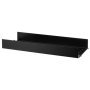 Metal shelf high edge 58x20cm zwart