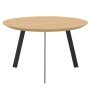 New Co coffee table 90 zwart onderstel, naturel 3062