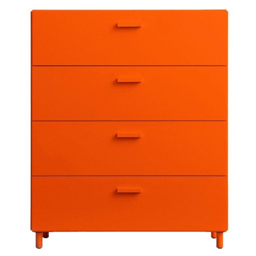 Relief wide ladekast 82x92,5 oranje