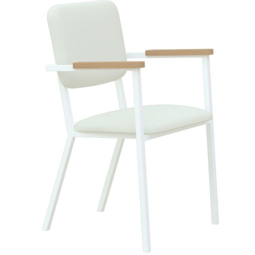 Co Armchair stoel met wit frame Kvadrat Hallingdal 65 - 100