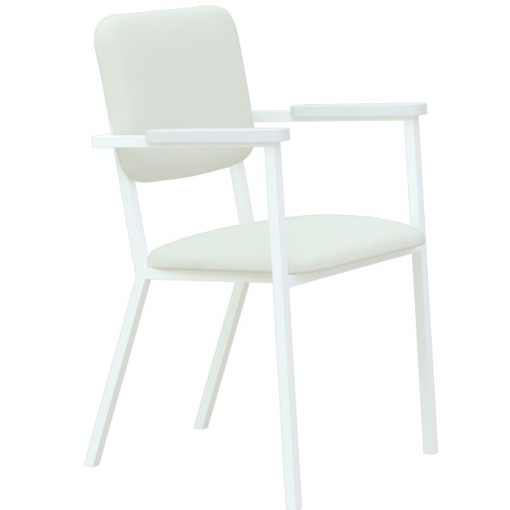 Co Armchair stoel met wit frame Kvadrat Hallingdal 65 - 100