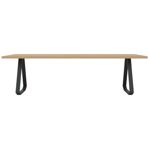 Topple tafel 220x90 zwart frame, hardwax 3041, rechte hoeken