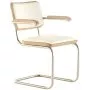 JS. THONET by Jil Sander S64 P Nordic stoel met armleuning,wit/Alabaster White