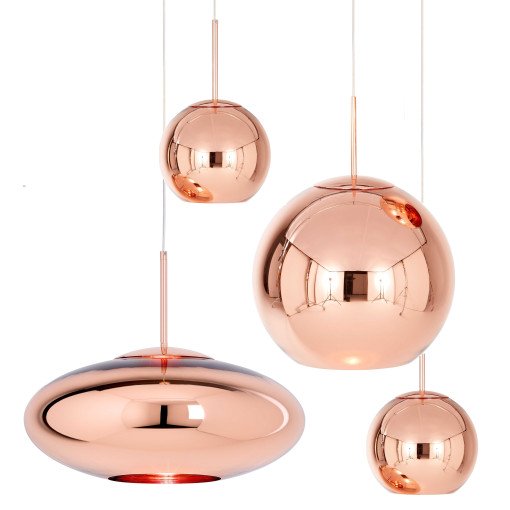 Copper Range 4 cluster hanglamp LED Ø95 koper