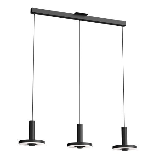 Beads 3 cluster hanglamp LED lineair zwart