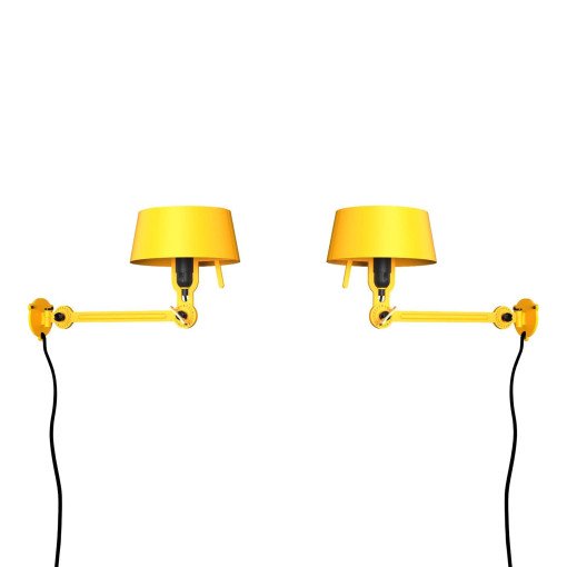 Bolt Bed Underfit wandlamp met stekker set van 2 Sunny Yellow