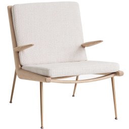 Boomerang HM2 fauteuil met arm eiken, Loop Cream K5042/33