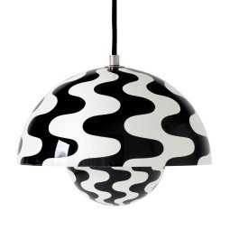 FlowerPot VP1 hanglamp Ø23 black/white pattern