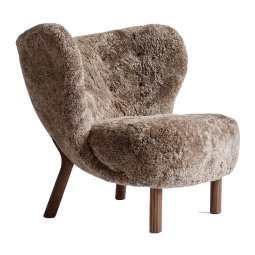 Little Petra fauteuil walnoot, Sheepskin Sahara