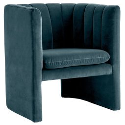 Loafer SC23 fauteuil, Velvet blauw