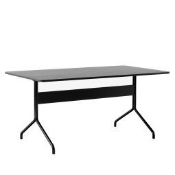 Pavilion AV18 tafel 160x90 zwart onderstel, zwart eiken