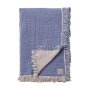 Cotton Throw SC32 plaid 140x210 Cloud & Blue