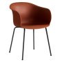 Elefy JH28 stoel met zwart stalen onderstel copper brown