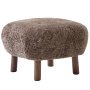 Little Petra poef Sheepskin sahara walnoot