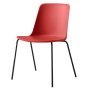 Rely HW65 stoel zwart/chrome onderstel Vermilion Red