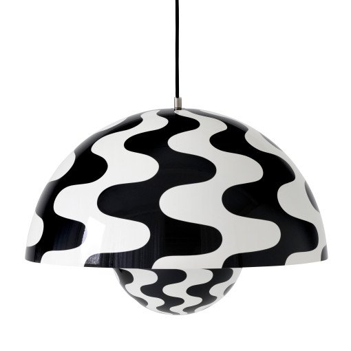 FlowerPot Big VP2 hanglamp Ø50 black/white pattern