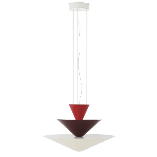 Gio LN14 hanglamp Ø60 Vermilion Red/Dark Burgundy/Ecru White