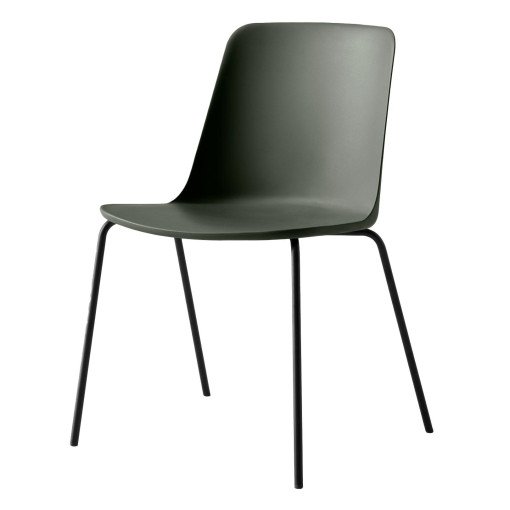 Rely HW65 stoel zwart/chrome onderstel Bronze Green