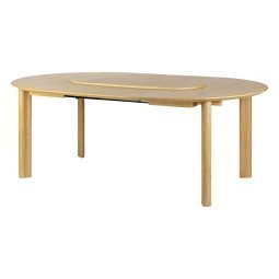 Comfort Circle uitschuifbare eettafel 202x132 naturel eiken